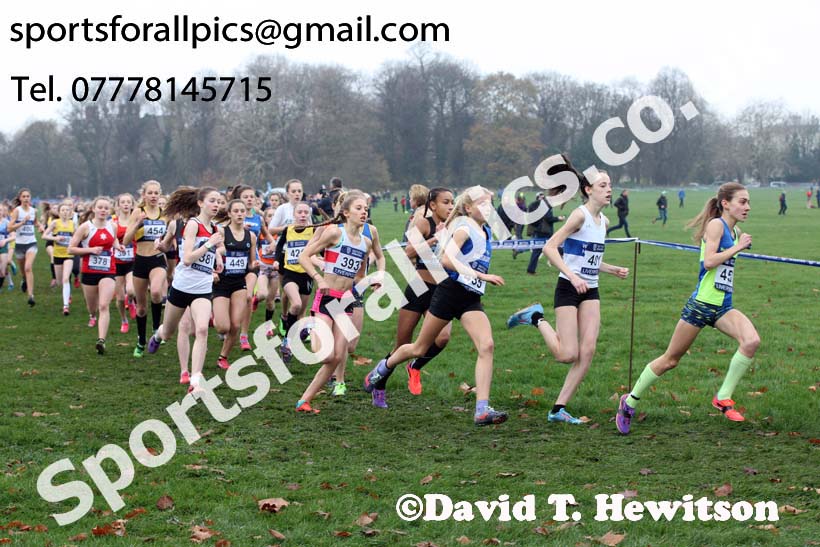 Girls under-15s British Athletics Liverpool Cross Challenge, Sefton Park, Liverpool. Photo:  David T. Hewitson/Sports for All Pics